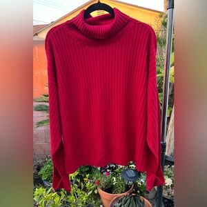Torrid Rich Red Turtleneck Sweater smoke free home